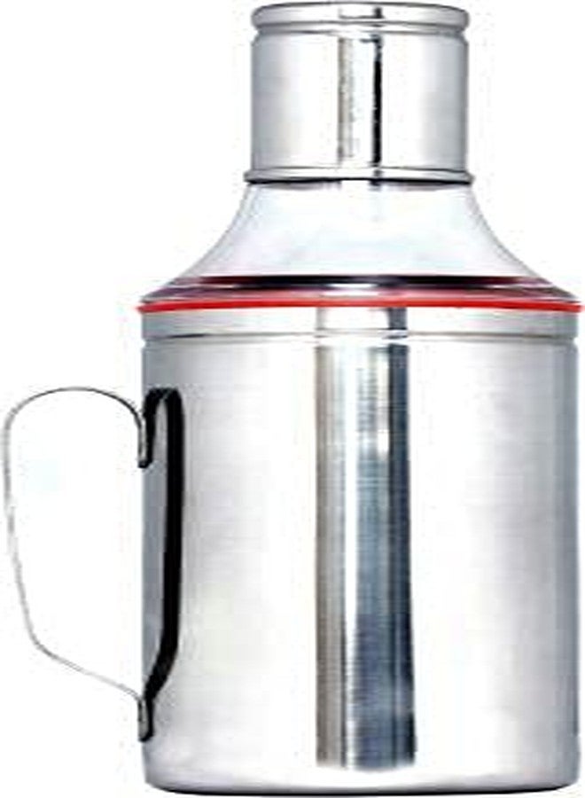 DARAZ Stainless Steel Oil Dispenser with Nozzle | Oil Container | Oil Pourer | Oil Pot | Oil Can | Oil Bottle with Handle (1 Litre) - Image 1